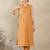 Mustard printed cotton kurta trouser set