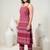 Maroon printed cotton kurta trouser set