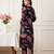 Black printed cotton kurta trouser set