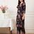 Black printed cotton kurta trouser set