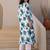 White printed cotton kurta trouser set