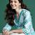 Blue printed cotton kurta trouser set