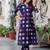 Blue printed cotton kurta trouser set