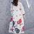Off white printed cotton kurta trouser set