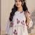 Off white printed cotton kurta trouser set