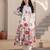 Off white printed cotton kurta trouser set