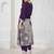 Purple printed viscose rayon kurta trouser set