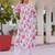 White printed cotton kurta trouser set