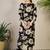 Black printed cotton kurta trouser set