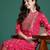 Pink embroidered cotton kurta trouser set
