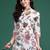 White printed cotton kurta trouser set