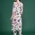 White printed cotton kurta trouser set