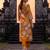 Yellow printed cotton kurta trouser set