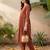 Maroon printed cotton kurta trouser set