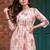 Off white printed cotton kurta trouser set