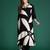 Black printed viscose rayon kurta trouser set