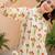Off white printed cotton kurta trouser set
