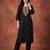 Black embroidered silk kurta trouser set