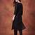 Black embroidered silk kurta trouser set