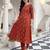 Orange printed cotton kurta trouser set