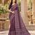 Wine color azarakh printed with all over mirror work on premium satin saree