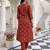 Orange printed cotton kurta trouser set