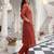 Orange printed cotton kurta trouser set