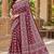 Maroon  color azarakh printed with all over mirror work on premium satin saree