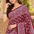 Maroon  color azarakh printed with all over mirror work on premium satin saree