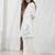 White printed cotton kurta trouser set