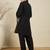 Black printed cotton kurta trouser set