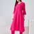 Pink printed liva kurta trouser set