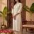 Off white embroidered silk kurta trouser set