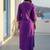 Purple embroidered liva kurta trouser set