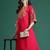 Pink embroidered silk kurta trouser set