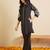 Black embroidered cotton kurta trouser set