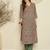 Green printed cotton kurta trouser set