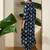 Navy blue printed viscose rayon kurta trouser set