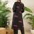 Black embroidered cotton kurta trouser set