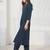 Blue printed cotton kurta trouser set