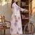 Off white printed cotton kurta trouser set