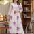 Off white printed cotton kurta trouser set