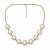 Fashion gold plated anti tarnish faux pearl necklace for women 