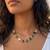 Fashion gold plated anti tarnish multicolor crystal necklace for women
