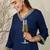 Navy blue embroidered viscose rayon kurta trouser set