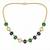 Fashion gold plated anti tarnish multicolor crystal necklace for women