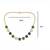 Fashion gold plated anti tarnish multicolor crystal necklace for women