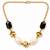 Fashion gold plated anti tarnish faux pearl & black stone necklace for women 