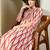 Cream printed cotton kurta trouser set