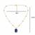 Fashion gold plated anti tarnish blue crystal pendant necklace for women 